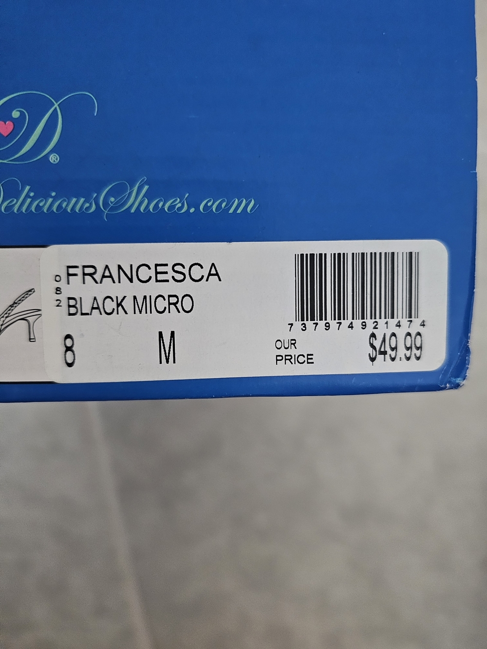 Francesca Black Micro Shoes  Heels with Bow - Picture 7 of 7